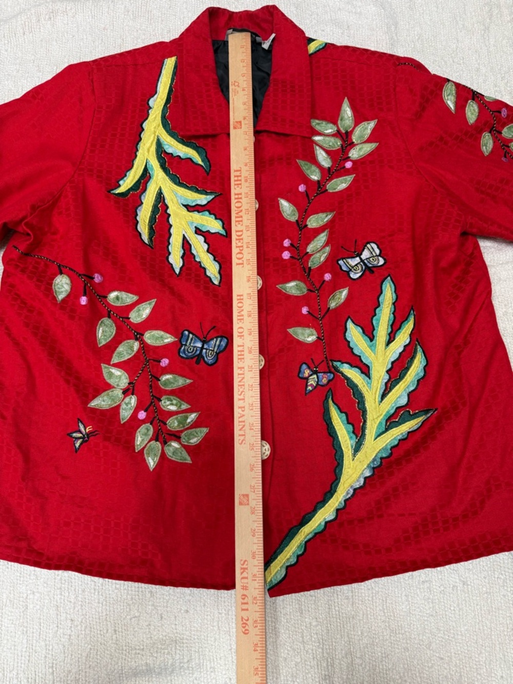 Maggie Barnes Embroidered Red Women's Jacket blazer size 3X - Picture 5 of 9